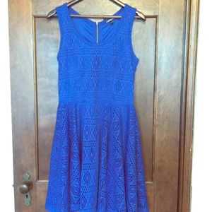 Express blue crochet dress size medium